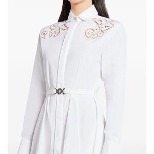 Versace sangallo embroidered shirt dress IT 40